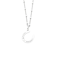 DUR Schmuck Anhänger HUFEISEN Silber 925/- rhodinert (P4527)