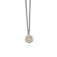 DUR Kette SANDSPIRALE 2.0, Strandsand,Silber 925/- rhodiniert 45cm (K2953)