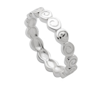 DUR Schmuck schmaler Ring SPIRALMUSTER Silber 925/- anlaufgeschützt (R5722)