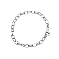 DUR Schmuck Erbs Armband Oval (A1588) Silber 925/- rhodiniert - Länge wählbar